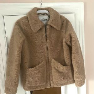 Hollister Sherpa Lined Zip Up Jacket